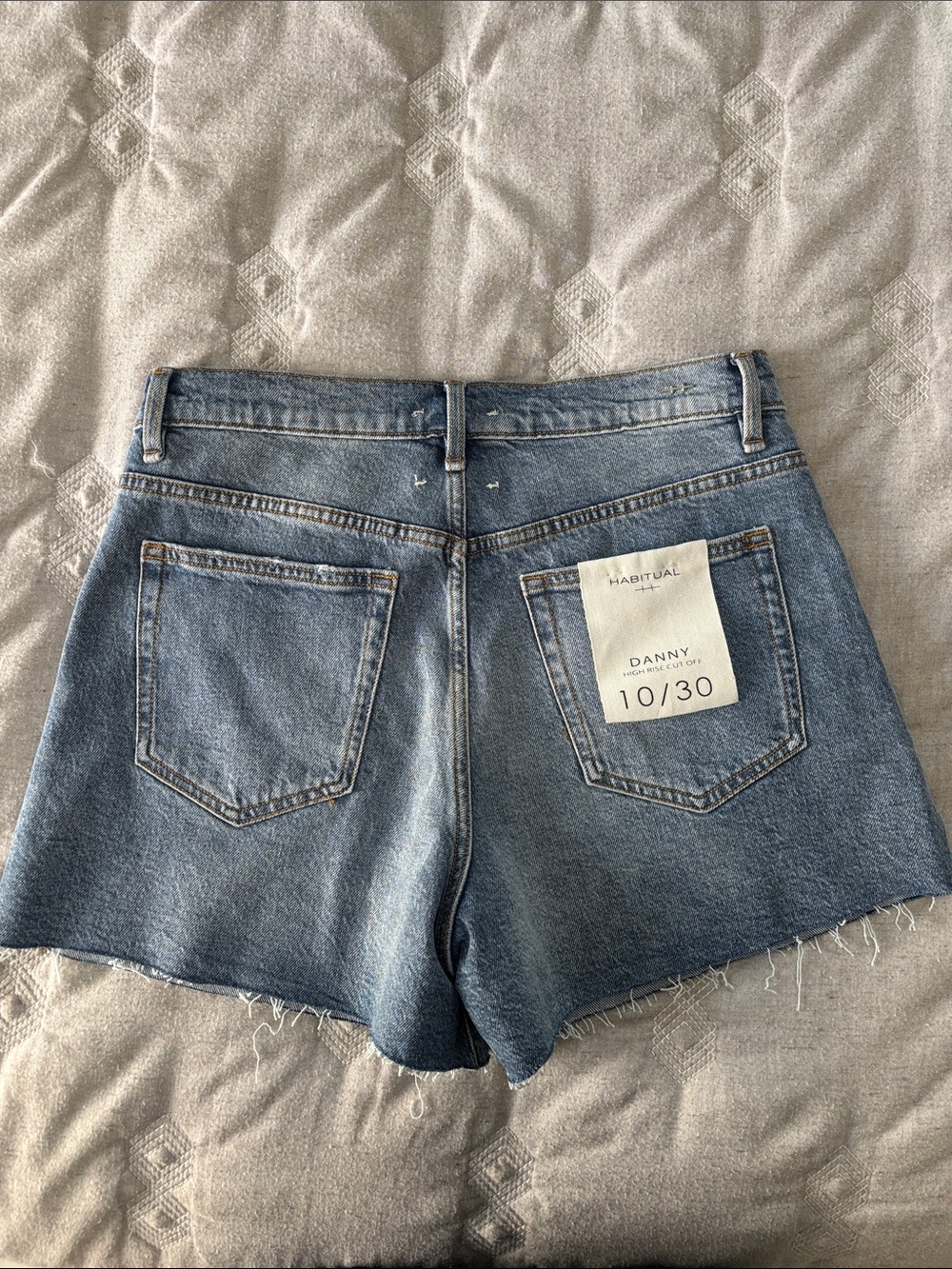 Habitual Danny High-Rise Jean Shorts in Pacific Light Blue Denim